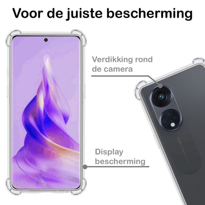 OPPO Reno 8T 4G Hoesje Shockproof Backcover Siliconen - Transparant