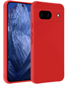 Google Pixel 8a Hoesje Siliconen Backcover Lichtgewicht - Rood