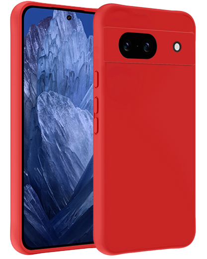Google Pixel 8a Hoesje Siliconen Backcover Lichtgewicht - Rood