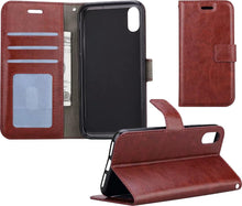 iPhone Xs Hoesje Bookcase Cover met Kaarthouder - Bruin