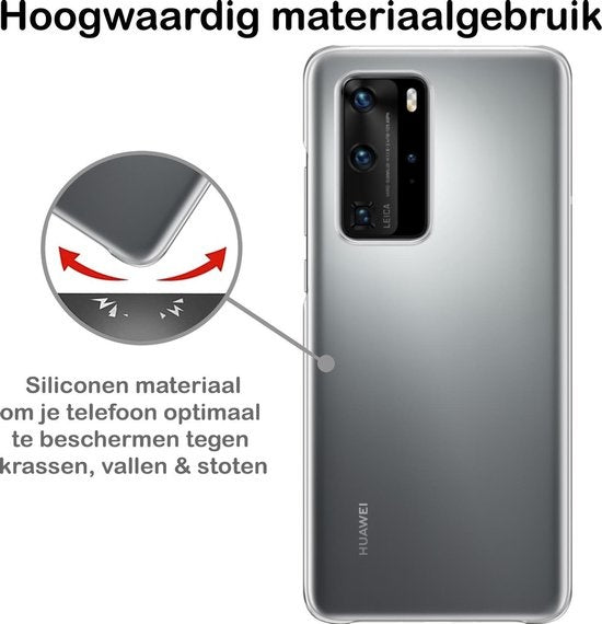 Huawei P40 Pro Hoesje Siliconen - Transparant