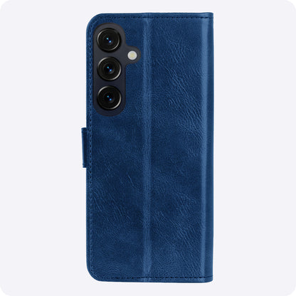 Samsung S26 Plus Hoesje Bookcase Cover met Kaarthouder - Donkerblauw