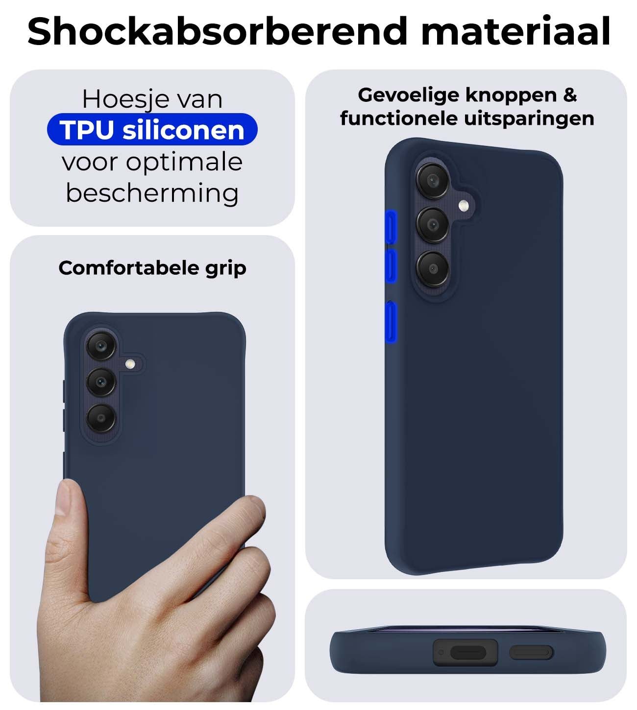 Samsung A25 Hoesje Siliconen - Donkerblauw