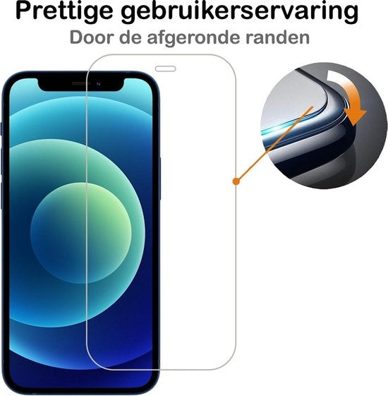 iPhone 12 Mini Screenprotector Volledige Dekking Tempered Glass