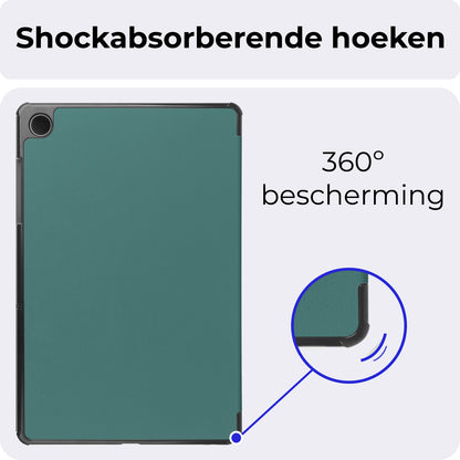 iPad 10.2 2021 Hoesje Book Case Met Apple Pencil Uitsparing - Donkergroen