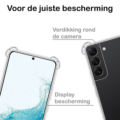 Samsung S22 Plus Hoesje Shockproof Backcover Siliconen - Transparant