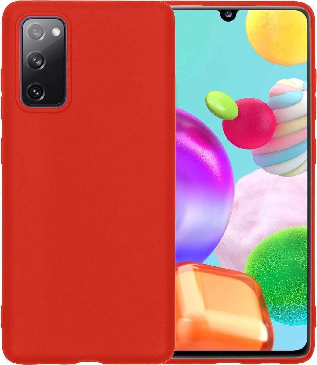 Samsung A41 Hoesje Siliconen - Rood