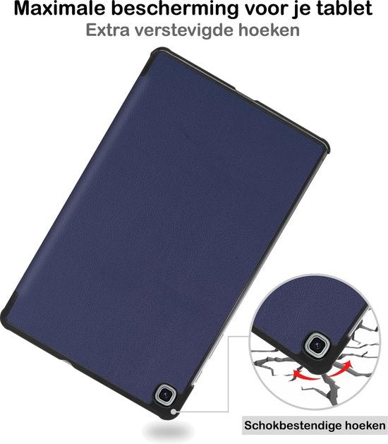 Samsung Galaxy Tab S6 Lite Hoesje Book Case - Donkerblauw