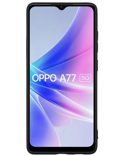 OPPO A77 Hoesje Siliconen Backcover Lichtgewicht - Zwart