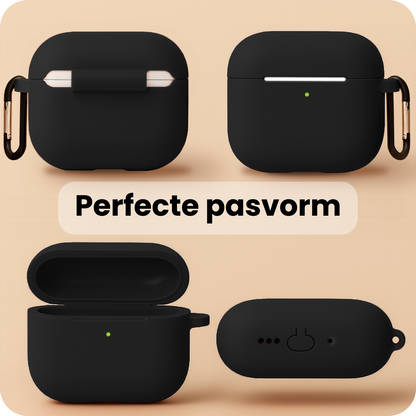 AirPods Pro 3 Hoesje Siliconen Krasbestendig - Zwart