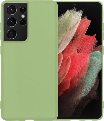 Samsung S21 Ultra Hoesje Siliconen Backcover Lichtgewicht - Groen