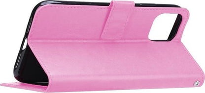 iPhone 11 Pro Hoesje Bookcase Cover met Kaarthouder - Lichtroze