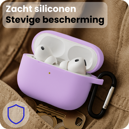 AirPods Pro 3 Hoesje Siliconen Krasbestendig - Lila