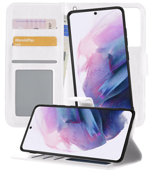 Samsung S21 Ultra Hoesje Bookcase Cover Uitneembaar - Zwart