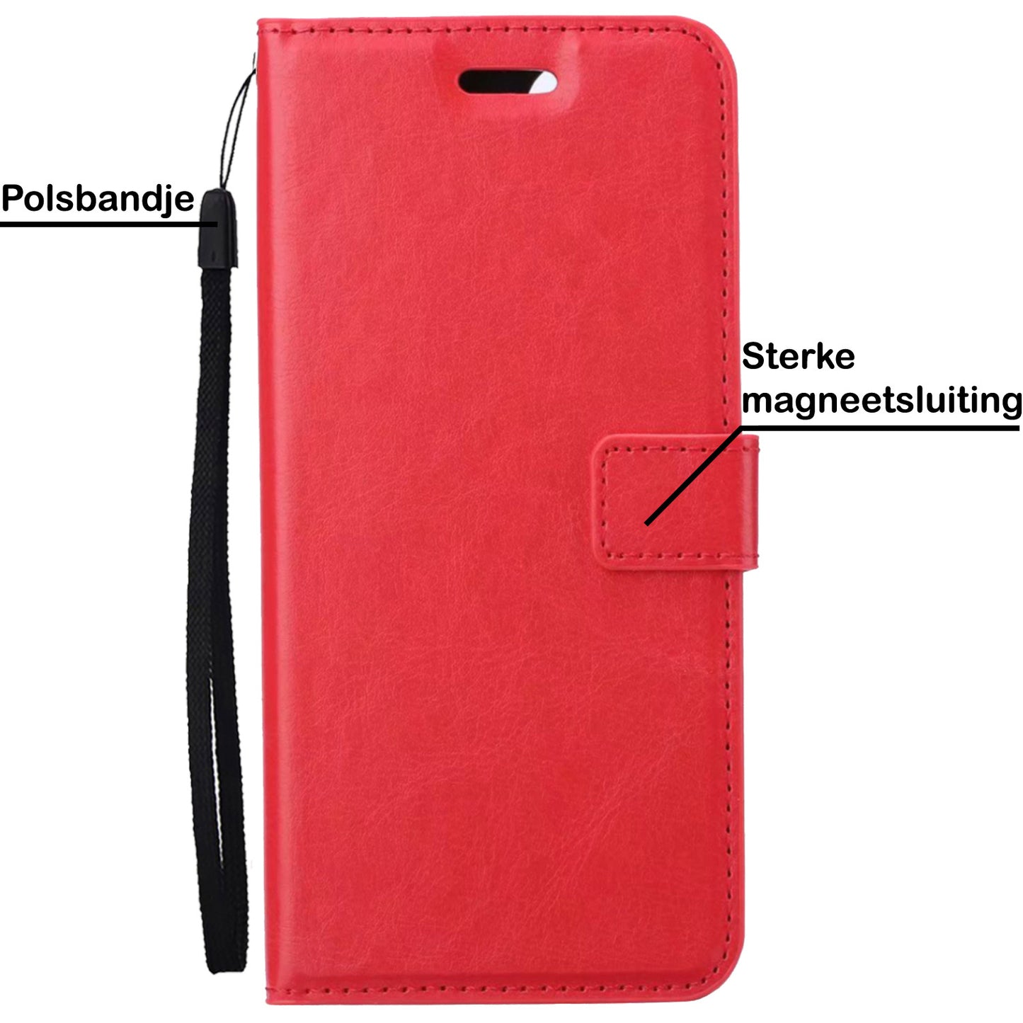 OnePlus 10 Pro Hoesje Book Case Kunstleer - Rood