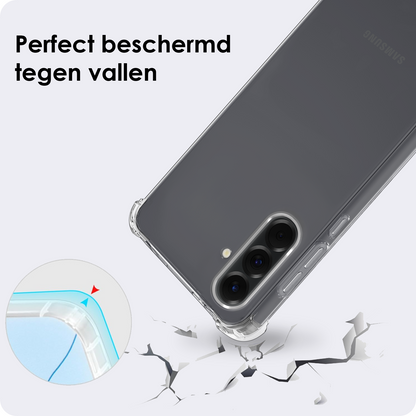 Samsung A56 Hoesje met Koord Backcover Shockproof - Transparant
