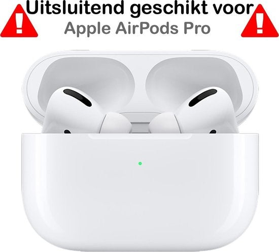 Airpods Pro Hoesje Siliconen met Clip - Rood