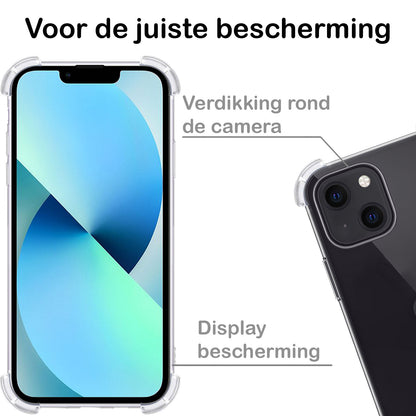 iPhone 14 Plus Hoesje Shockproof Backcover Siliconen - Transparant