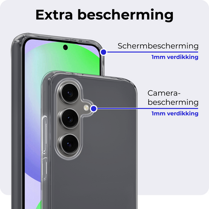 Samsung S24 FE Hoesje Siliconen Backcover Lichtgewicht - Transparant