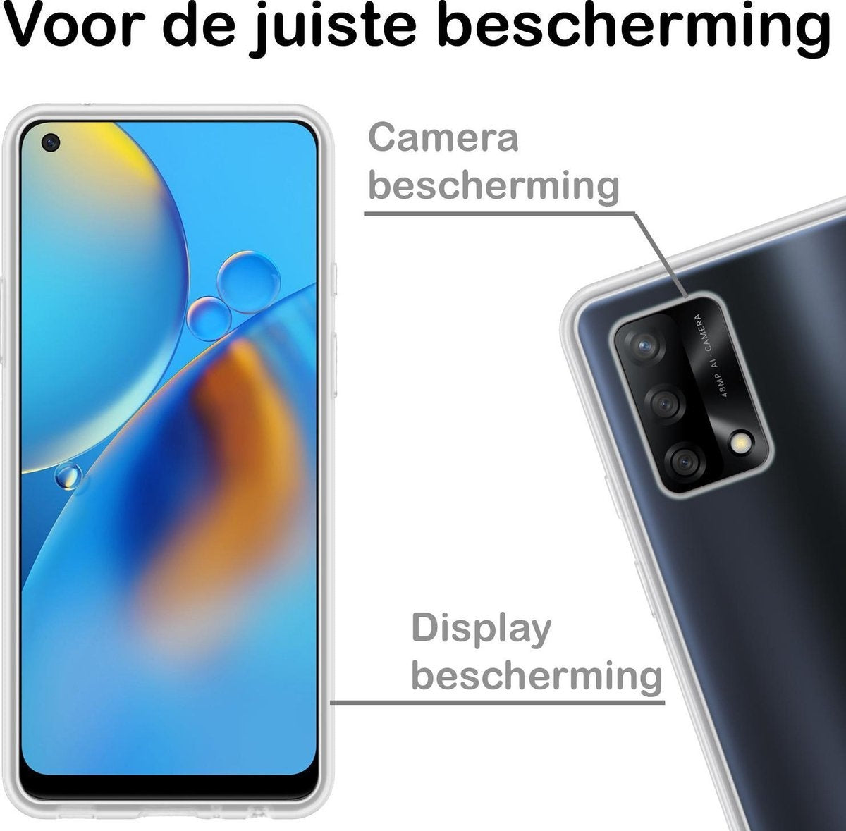 OPPO A74 4G Hoesje Siliconen - Transparant