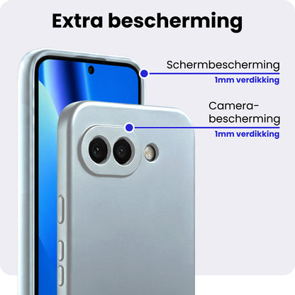 Google Pixel 10a Hoesje Siliconen Backcover Lichtgewicht - Lichtblauw