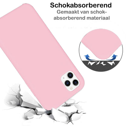 iPhone 11 Hoesje Siliconen Backcover Lichtgewicht - Roze