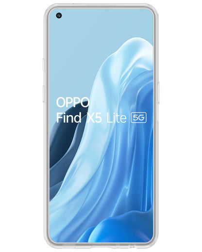 OPPO Find X5 Lite Hoesje Siliconen Backcover Lichtgewicht - Transparant