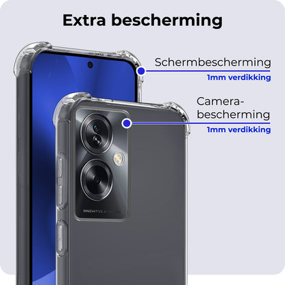 OPPO A79 Hoesje Shockproof Backcover Siliconen - Transparant