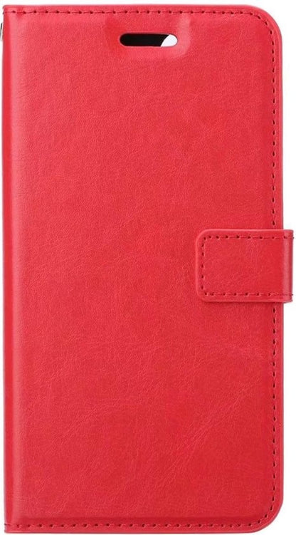 iPhone 12 Pro Hoesje Bookcase Cover met Kaarthouder - Rood