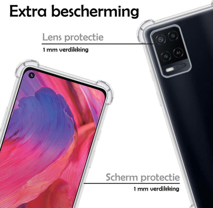 OPPO A54 Hoesje Shockproof Backcover Siliconen - Transparant