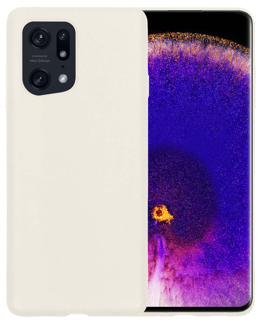 OPPO Find X5 Pro Hoesje Siliconen - Wit