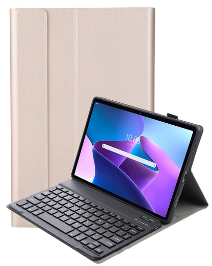 Lenovo Tab M10 Plus 3rd Gen Hoesje Toetsenbord Case Kunstleer - Goud