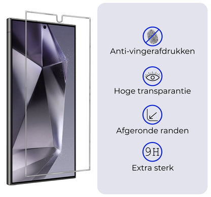 Samsung S24 Ultra Screenprotector Gehard Glas - Anti-kras