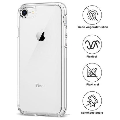 iPhone SE 2020 Hoesje Siliconen Backcover Lichtgewicht - Transparant