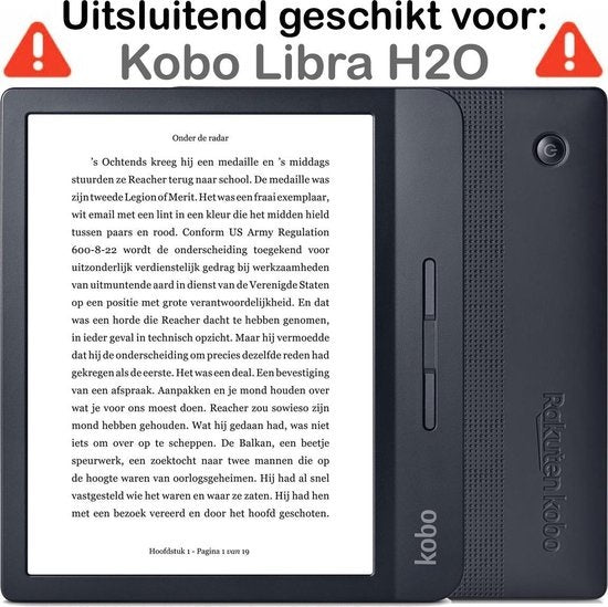 Kobo Libra H2O Trifold Hoesje - Grijs