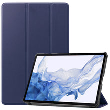 Samsung Galaxy Tab S8 Ultra Trifold Bookcase Hoes - Donkerblauw