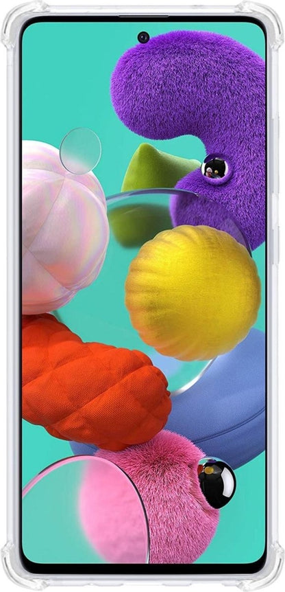 Samsung A71 Hoesje Kaarthouder Backcover Shockproof - Transparant