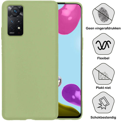 Xiaomi Redmi Note 11s Hoesje Siliconen Backcover Lichtgewicht - Groen