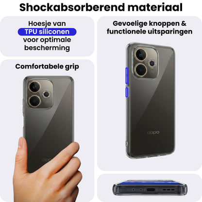 OPPO A5 Pro Hoesje Siliconen Backcover Lichtgewicht - Transparant