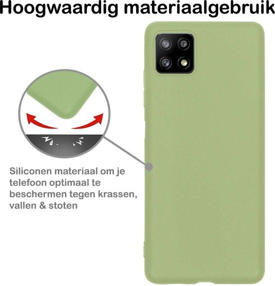 Samsung A22 5G Hoesje Siliconen - Groen