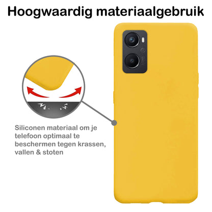 OPPO A96 Hoesje Siliconen - Geel