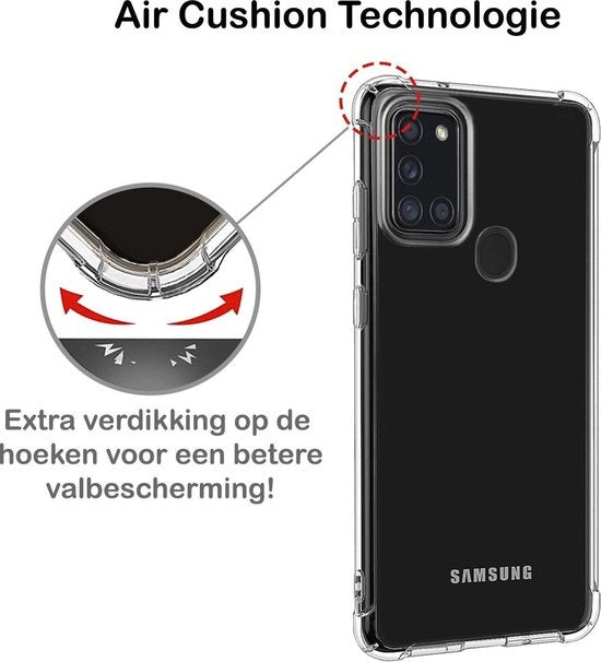 Samsung A21s Hoesje Shock Proof Siliconen - Transparant