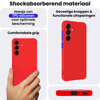 Samsung A26 Hoesje Siliconen Backcover Lichtgewicht - Rood