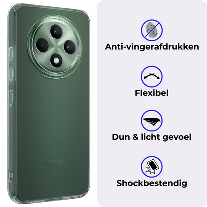 Oppo Reno 12 F Hoesje Siliconen Backcover Lichtgewicht - Transparant