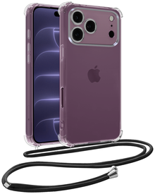 iPhone 18 Pro Max Hoesje met Koord Backcover Shockproof - Transparant