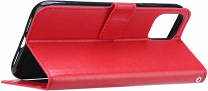 iPhone 11 Pro Hoesje Bookcase Cover met Kaarthouder - Rood