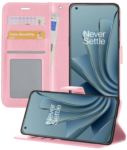 OnePlus 10 Pro Hoesje Book Case Kunstleer - Lichtroze