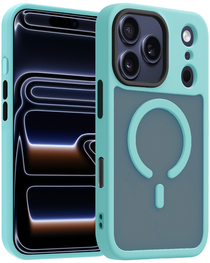 iPhone 17 Pro Hoesje Geschikt voor Magsafe Backcover Shockproof - Lichtblauw