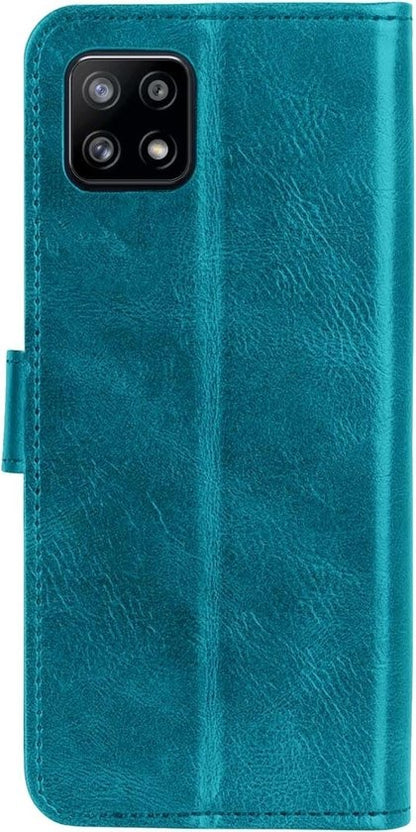Samsung A22 4G Hoesje Bookcase Cover met Kaarthouder - Turquoise
