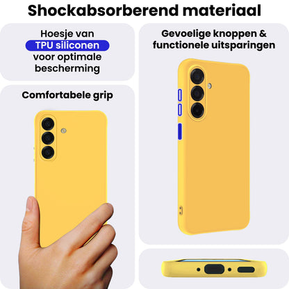 Samsung A17 Hoesje Siliconen Backcover Lichtgewicht - Geel